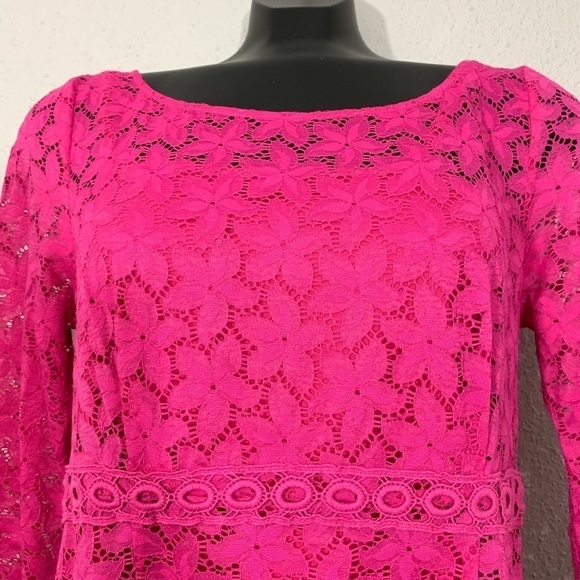 LAUNDRY BY SHELLI SEGAL CROCHET EYLET LACE DRESS - Picture 2 of 8